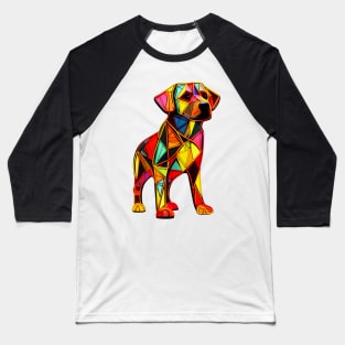 Geometric Dog Baseball T-Shirt